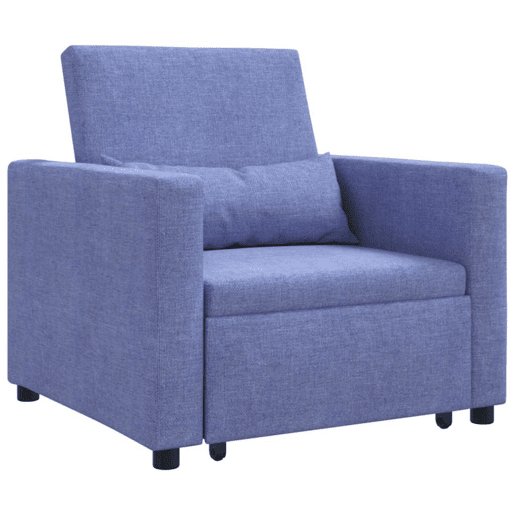Sofá cama, Sofá conversível single com rodas Jeans Azul 90 x 165 x 87 cm tecido Sofá cama, Sofá conversível single com rodas Jeans Azul 90 x 165 x 87 cm tecido