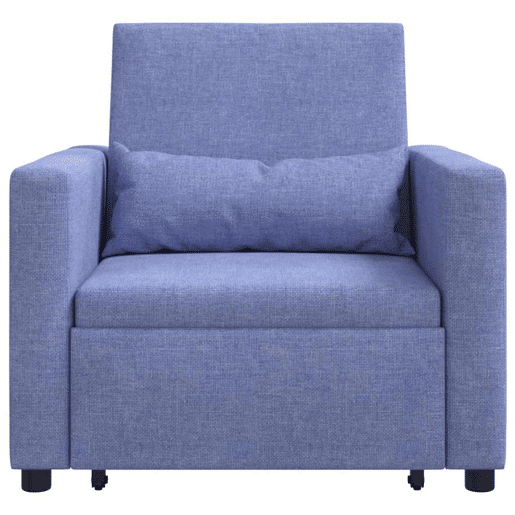 Sofá cama, Sofá conversível single com rodas Jeans Azul 90 x 165 x 87 cm tecido Sofá cama, Sofá conversível single com rodas Jeans Azul 90 x 165 x 87 cm tecido