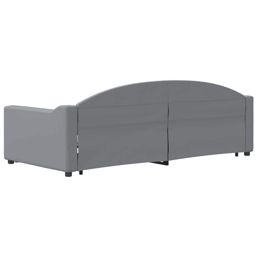 Sofá-cama, Sofá conversível c gavetão e gavetas 90x200 cm tecido cinzento-claro