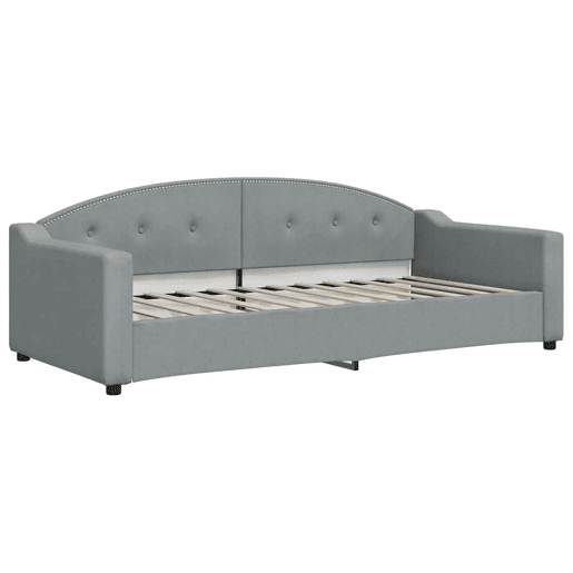 Sofá-cama, Sofá conversível c gavetão e gavetas 90x200 cm tecido cinzento-claro