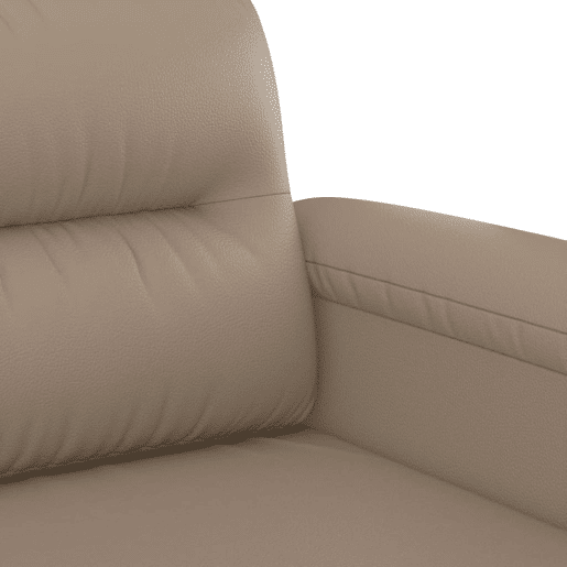 Sofá de 2 lugares - Sofá fixo 120 cm couro artificial cor cappuccino Sofá de 2 lugares - Sofá fixo 120 cm couro artificial cor cappuccino
