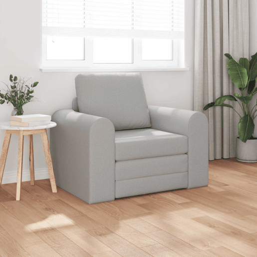 Sofá-cama, Sofá conversível Cinza Nuvem 98 x 71 x 83 cm Veludo
