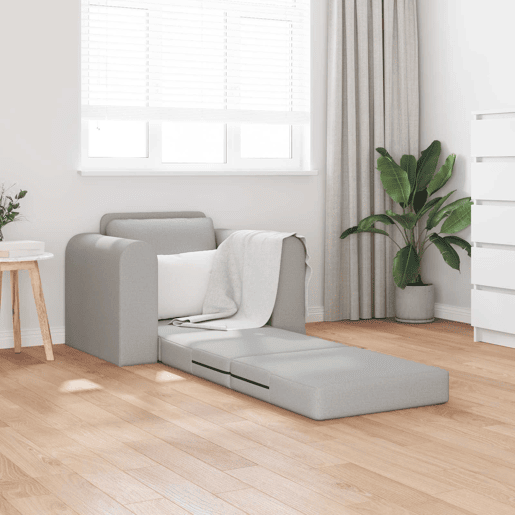 Sofá-cama, Sofá conversível Cinza Nuvem 98 x 71 x 83 cm Veludo