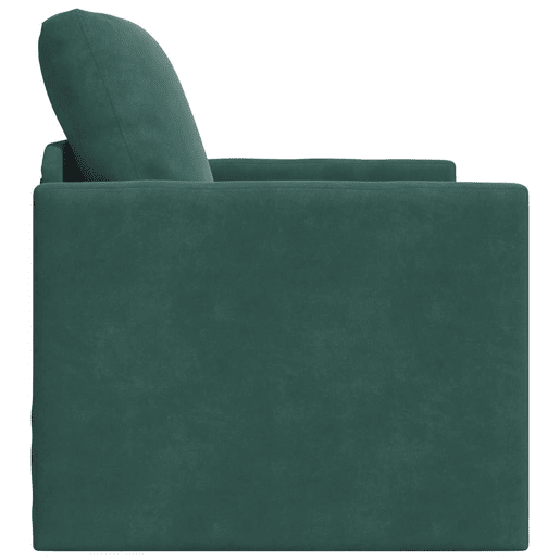Sofá-cama, Sofá conversível Verde Escuro 74 x 77 x 81 cm Veludo