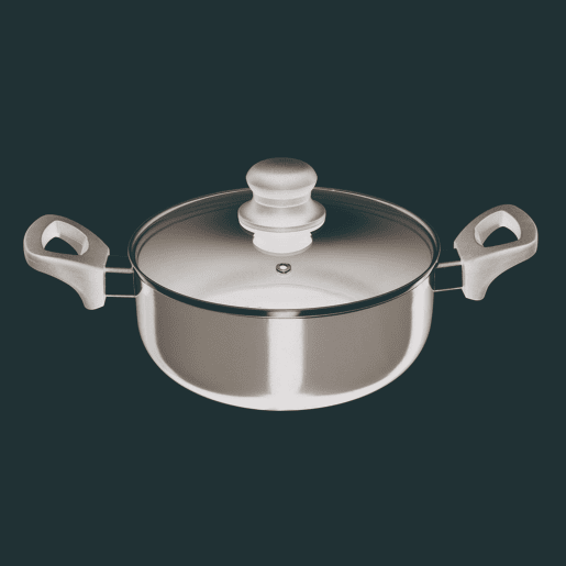 Panela de alumínio prensado de 4,3 litros e 24x10cm de diâmetro com tampa - Molho PIXEL Chef