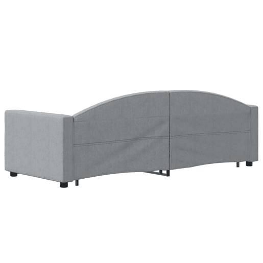 Sofá-cama, Sofá conversível com gavetão 80x200 cm tecido cinzento-claro