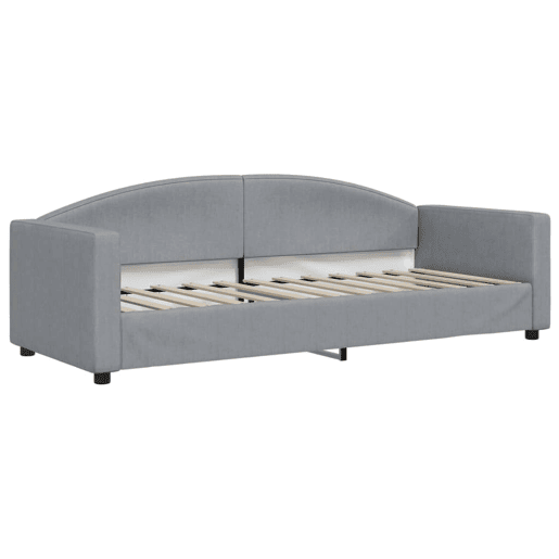 Sofá-cama, Sofá conversível com gavetão 80x200 cm tecido cinzento-claro