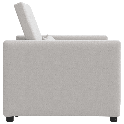 Sofá cama, Sofá conversível single com rodas Cinza Nuvem 90 x 165 x 87 cm tecido