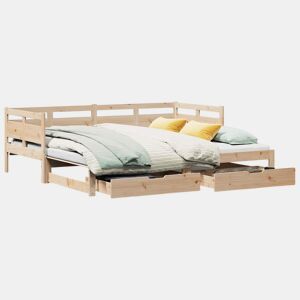 Sofá-cama, Sofá conversível com gavetão e gavetas sem colchão 80x200 cm