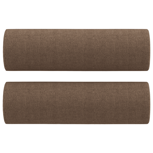 Sofá 2 lugares, Sofá fixo + almofadas decorativas 120 cm tecido castanho
