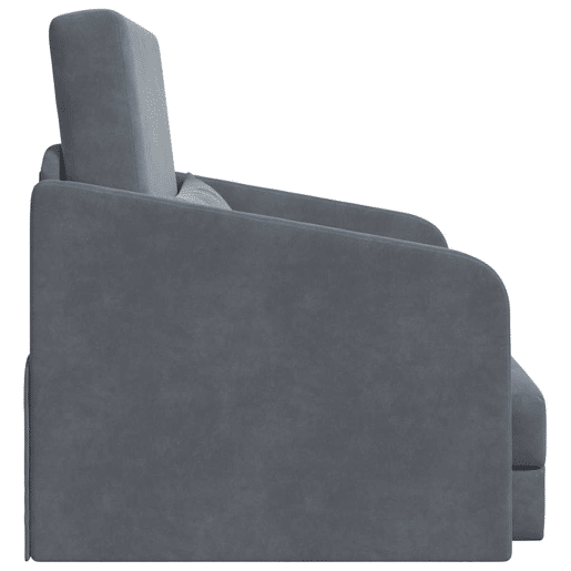 Sofá-cama, Sofá conversível Cinza Escuro 65 x 80 x 83 cm Veludo