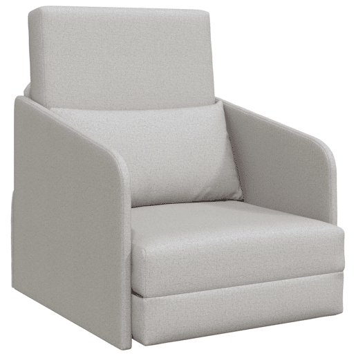 Sofá-cama, Sofá conversível Cinza Nuvem 65 x 80 x 83 cm Veludo