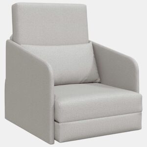 Sofá-cama, Sofá conversível Cinza Nuvem 65 x 80 x 83 cm Veludo