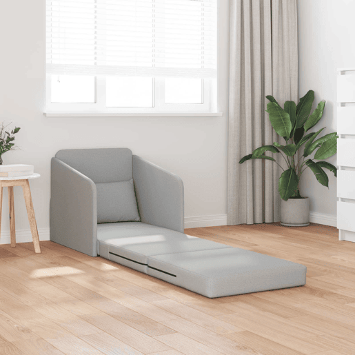 Sofá-cama, Sofá conversível Cinza Nuvem 65 x 80 x 83 cm Veludo