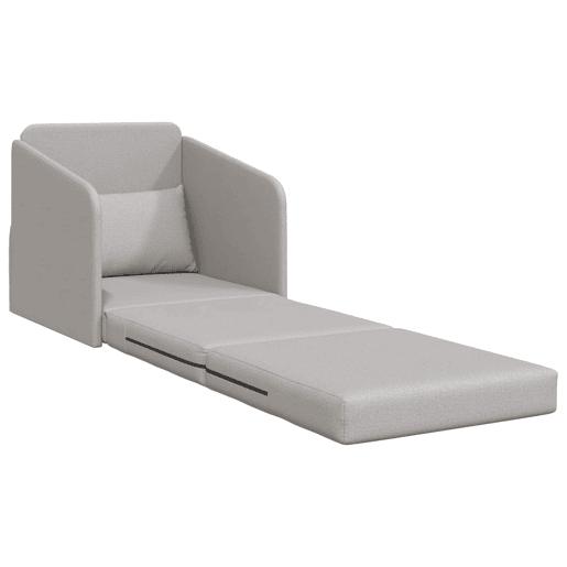 Sofá-cama, Sofá conversível Cinza Nuvem 65 x 80 x 83 cm Veludo