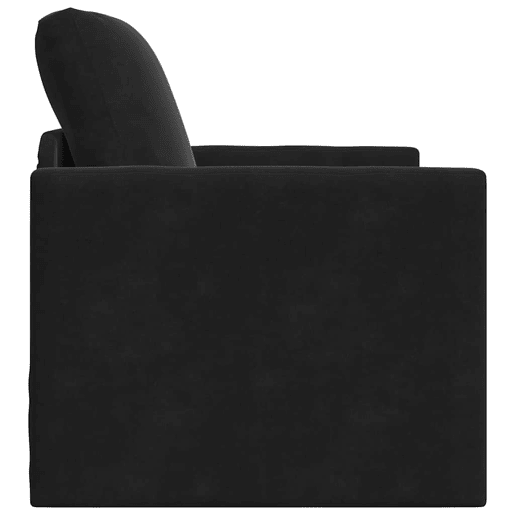 Sofá-cama, Sofá conversível Preto 74 x 77 x 81 cm Veludo