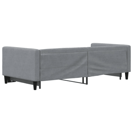 Sofá-cama, Sofá conversível com gavetão 90x200 cm tecido cinzento-claro Sofá-cama, Sofá conversível com gavetão 90x200 cm tecido cinzento-claro