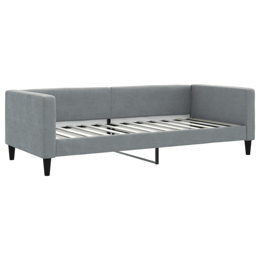 Sofá-cama, Sofá conversível com gavetão 90x200 cm tecido cinzento-claro Sofá-cama, Sofá conversível com gavetão 90x200 cm tecido cinzento-claro