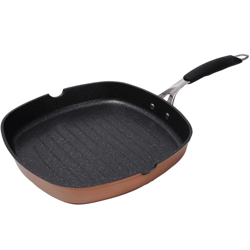 Bergner Infinity Chef Grill Pan 28x28x4,5cm em Alumínio Forjado, Indução 360°