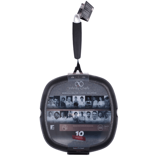 Bergner Infinity Chef Grill Pan 28x28x4,5cm em Alumínio Forjado, Indução 360°