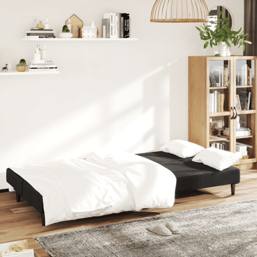 Sofá-cama, Sofá conversível de 2 lugares veludo preto