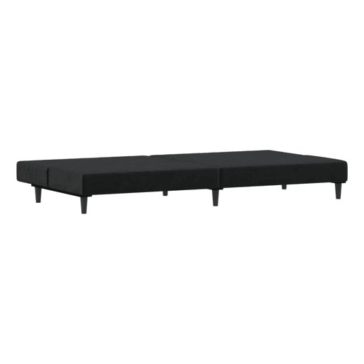 Sofá-cama, Sofá conversível de 2 lugares veludo preto