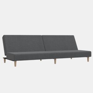 Sofá-cama, Sofá conversível de 2 lugares tecido cinzento-claro