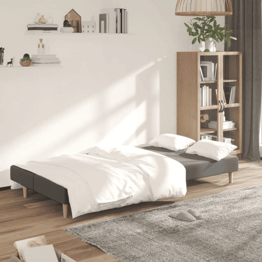 Sofá-cama, Sofá conversível de 2 lugares tecido cinzento-claro Sofá-cama, Sofá conversível de 2 lugares tecido cinzento-claro