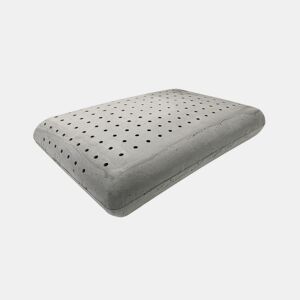 Almofada Visco Carbono Perfurada 40 x 60 x 12 cm, viscoelástica com efeito memória e tecido respirável.