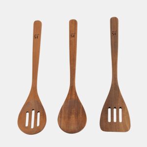 Conjunto de 3 utensílios de cozinha em madeira de acácia San Ignacio AGROS