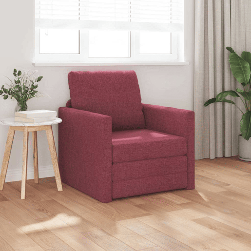 Sofá-cama, Sofá conversível Vinho Vermelho 74 x 77 x 81 cm Veludo