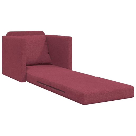 Sofá-cama, Sofá conversível Vinho Vermelho 74 x 77 x 81 cm Veludo