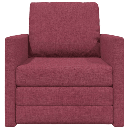 Sofá-cama, Sofá conversível Vinho Vermelho 74 x 77 x 81 cm Veludo