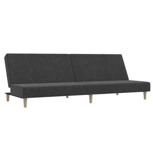 Sofá-cama, Sofá conversível de 2 lugares tecido cinzento-escuro