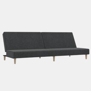 Sofá-cama, Sofá conversível de 2 lugares tecido cinzento-escuro