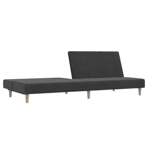 Sofá-cama, Sofá conversível de 2 lugares tecido cinzento-escuro