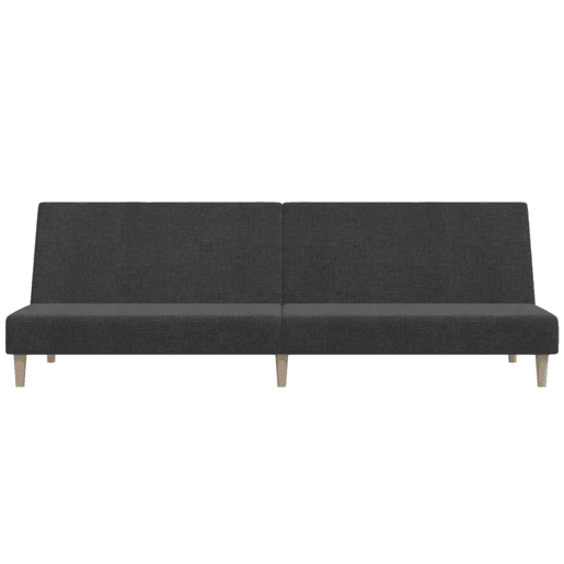 Sofá-cama, Sofá conversível de 2 lugares tecido cinzento-escuro