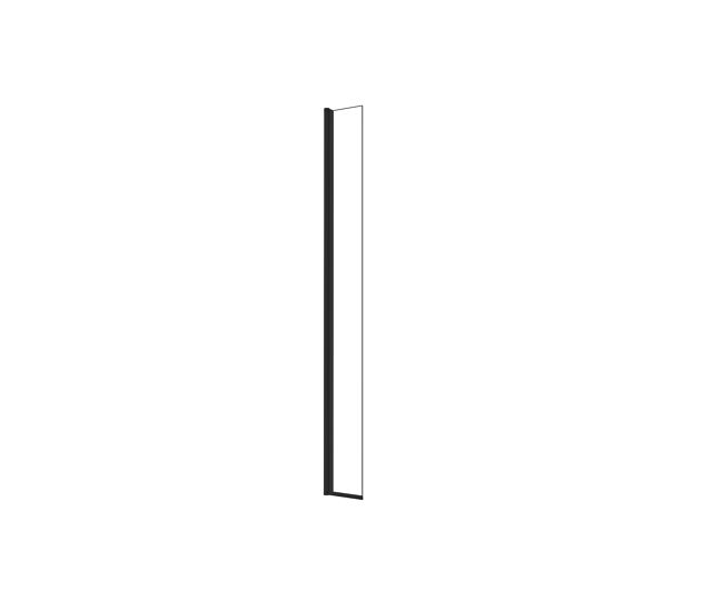 Panel de ducha lateral giratorio vidrio 8mm antical con perfil negro mate 30x200cm
