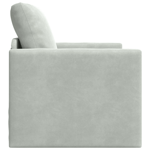 Sofá-cama, Sofá conversível Cinzento-claro 74 x 77 x 81 cm Veludo
