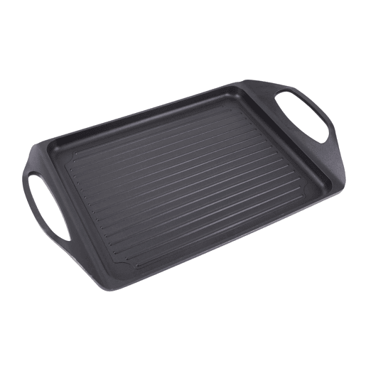 Placa para grelhar em alumínio fundido San Ignacio AGROS 34x26cm, preta