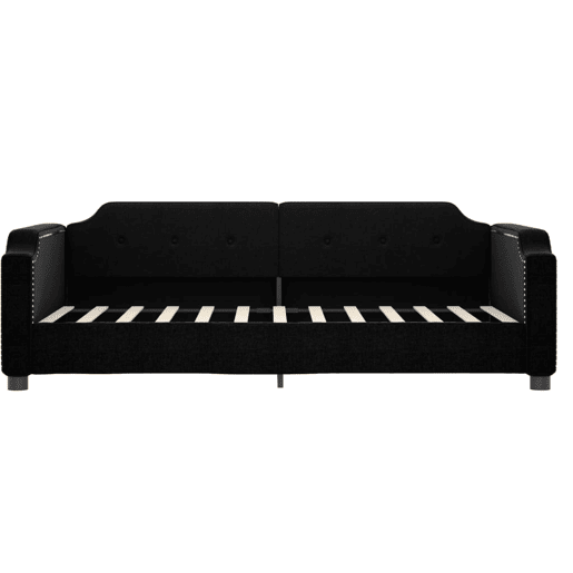 Sofá-cama, Sofá conversível com gavetão 80x200 cm tecido preto Sofá-cama, Sofá conversível com gavetão 80x200 cm tecido preto
