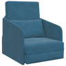 Sofá-cama, Sofá conversível Azul 65 x 80 x 83 cm Veludo