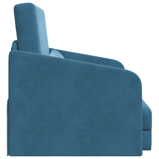 Sofá-cama, Sofá conversível Azul 65 x 80 x 83 cm Veludo