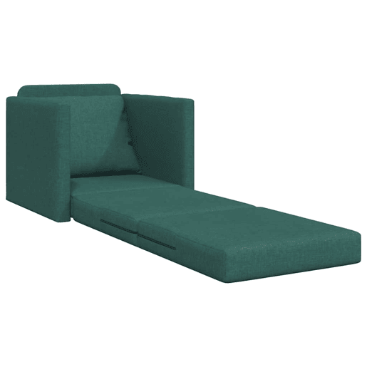 Sofá-cama, Sofá conversível Verde Escuro 74 x 77 x 81 cm Veludo