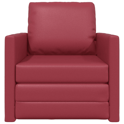 Sofá-cama, Sofá conversível Vinho Vermelho 74 x 77 x 81 cm Veludo
