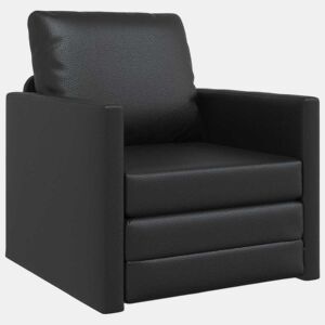Sofá-cama, Sofá conversível Preto 74 x 77 x 81 cm Veludo