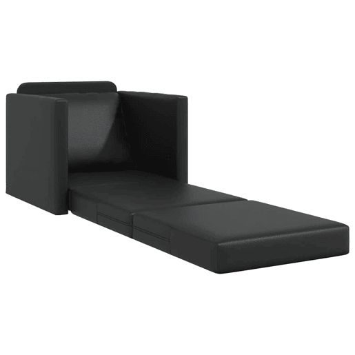 Sofá-cama, Sofá conversível Preto 74 x 77 x 81 cm Veludo