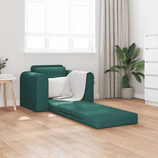 Sofá-cama, Sofá conversível Verde Escuro 98 x 71 x 83 cm Veludo
