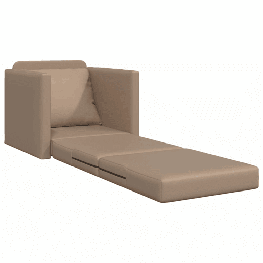 Sofá-cama, Sofá conversível Cappuccino 74 x 77 x 81 cm Veludo