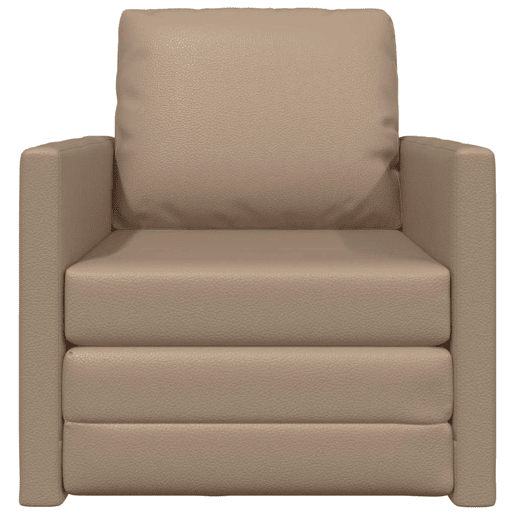 Sofá-cama, Sofá conversível Cappuccino 74 x 77 x 81 cm Veludo